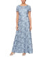 ფოტო #1 პროდუქტის Petite Rosette Lace A-Line Gown