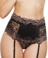 ფოტო #1 პროდუქტის Women's Hi-Waist Garter & Thong 2 Pc Lingerie Set