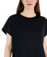 Фото #3 товара Women's Birdseye-Mesh Dolman-Sleeve Top, Created for Macy's