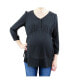 Фото #1 товара Maternity 3/4 Sleeve Button Front Babydoll Top