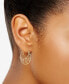 ფოტო #2 პროდუქტის Crisscross Graduated Small Hoop Earrings in 10k Gold, 1"
