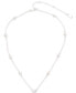 ფოტო #3 პროდუქტის Freshwater Pearl (4 - 4-1/2mm) & Cubic Zirconia Collar Necklace in Sterling Silver, 15" + 3" extender