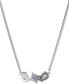 Фото #4 товара Swarovski rhodium-Plated Mixed Crystal Pendant Necklace, 15" + 2-3/4" extender