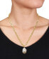 ფოტო #2 პროდუქტის Cultured Freshwater Baroque Pearl (13-14mm) Solitaire 20" Pendant Necklace in 18k Gold-Plated Sterling Silver