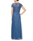 Petite Sequin Embroidered-Lace Gown