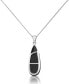 Onyx Elongated Pendant and a Curb Chain