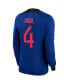 Фото #2 товара Men's Virgil Van Dijk Blue Netherlands National Team 2022/23 Away Breathe Stadium Replica Player Long Sleeve Jersey