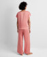 ფოტო #3 პროდუქტის Women's 2-Pc. Crepe de Chine Short-Sleeve Pajama Set, Created for Macy's