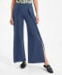 ფოტო #1 პროდუქტის Petite Flyaway Wide-Leg Pull-On Pants