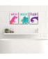 Фото #2 товара Roar Dinosaur Girl - Wall Art - 7.5 x 10 in - Set of 3 Signs - Wash Brush Flush