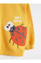 Erkek Sarı Uğur Böceği Baskılı Çocuk Sweatshirt