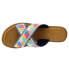 Фото #6 товара TOMS Viv Geometric Flat Womens Blue, Multi Casual Sandals 10011773