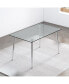 Фото #7 товара Rectangular Glass Dining Table for 4-6,51"x31"x30"