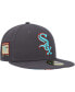 Фото #1 товара Men's Graphite Chicago White Sox Print Undervisor 59FIFTY Fitted Hat