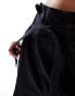 & Other Stories linen high waist belted shorts in black