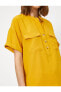 Kadın Sarı Düğme Detaylı Bluz 0yak68000pw