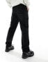 ONLY & SONS loose fit cargo trousers in black