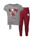 ფოტო #4 პროდუქტის Toddler Girls Heather Gray, Crimson Oklahoma Sooners Forever Love Team T-shirt and Leggings Set