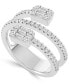 ფოტო #1 პროდუქტის Diamond Round & Baguette Coil Ring (1/2 ct. t.w.) in 14k White Gold