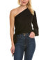 Фото #1 товара Krisa One-Shoulder Tie Top Women's Black S