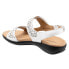 Фото #5 товара Trotters Romi T2118-100 Womens White Wide Leather Slingback Sandals Shoes