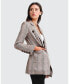 ფოტო #2 პროდუქტის Women's Women Too Cool For Work Plaid Blazer