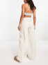 River Island wide leg jeans in ecru