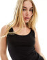 Vero Moda soft longline tank top in black