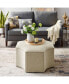 Фото #17 товара Fiorella Upholstered Octagon Cocktail Ottoman with Nailhead Trim