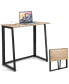 Folding Computer Desk No Assembly Study Writing Table for Small Spaces