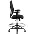 Фото #1 товара Hercules Series Big & Tall 400 Lb. Rated Black Mesh Drafting Chair With Adjustable Arms