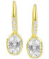 ფოტო #1 პროდუქტის Cubic Zirconia Drop Earrings in 14k Gold-Plated Sterling Silver