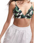 Topshop abstract print triangle bikini top in multi Разноцветный, 36 - фото #1