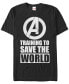 Фото #1 товара Marvel Men's Comic Collection Avengers Logo Training To Save The World Short Sleeve T-Shirt