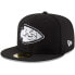 Фото #2 товара Men's Black Kansas City Chiefs B-Dub 59FIFTY Fitted Hat