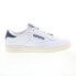 Фото #2 товара Reebok Club C 85 Mens White Leather Lace Up Lifestyle Sneakers Shoes