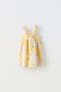 Фото #4 товара Платье из смесового льна с цветочным принтом ZARA