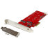 StarTech.com 2x M.2 SATA SSD Controller Card - PCIe - PCIe - M.2 - Full-height / Low-profile - PCI 2.0 - Red - CE - FCC - TAA