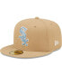 ფოტო #2 პროდუქტის Men's Tan Chicago White Sox 2005 World Series Sky Blue Undervisor 59FIFTY Fitted Hat