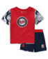 ფოტო #1 პროდუქტის Newborn and Infant Boys and Girls Red, Navy Minnesota Twins Pinch Hitter T-shirt and Shorts Set
