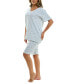 ფოტო #9 პროდუქტის Women's 2-Pc. Printed Bermuda Pajamas Set