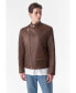 Фото #1 товара Men's Genuine Leather Motorcycle Jacket, Antique Tan