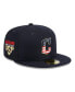 Фото #2 товара Men's Navy Cleveland Guardians 2023 Fourth of July 59FIFTY Fitted Hat