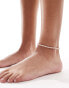 Фото #2 товара ASOS DESIGN anklet with twisted bead design in pink design