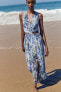 Фото #8 товара Платье с принтом и блестящей нитью cut out ZARA