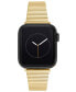 ფოტო #1 პროდუქტის Women's Gold-Tone Stainless Steel Bar Bracelet Compatible with 42/44/45/Ultra/Ultra 2 Apple Watch