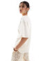 Фото #4 товара River Island premium boyfriend t-shirt in cream