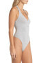Felina 188806 Womens Modal Thong Bodysuit with T-Back Strap Heather Grey Size XL