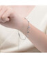 ფოტო #2 პროდუქტის RA Rhodium Plated Cubic Zirconia Heart Charm Bracelet