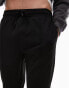 Topman tapered pintuck jogger in black